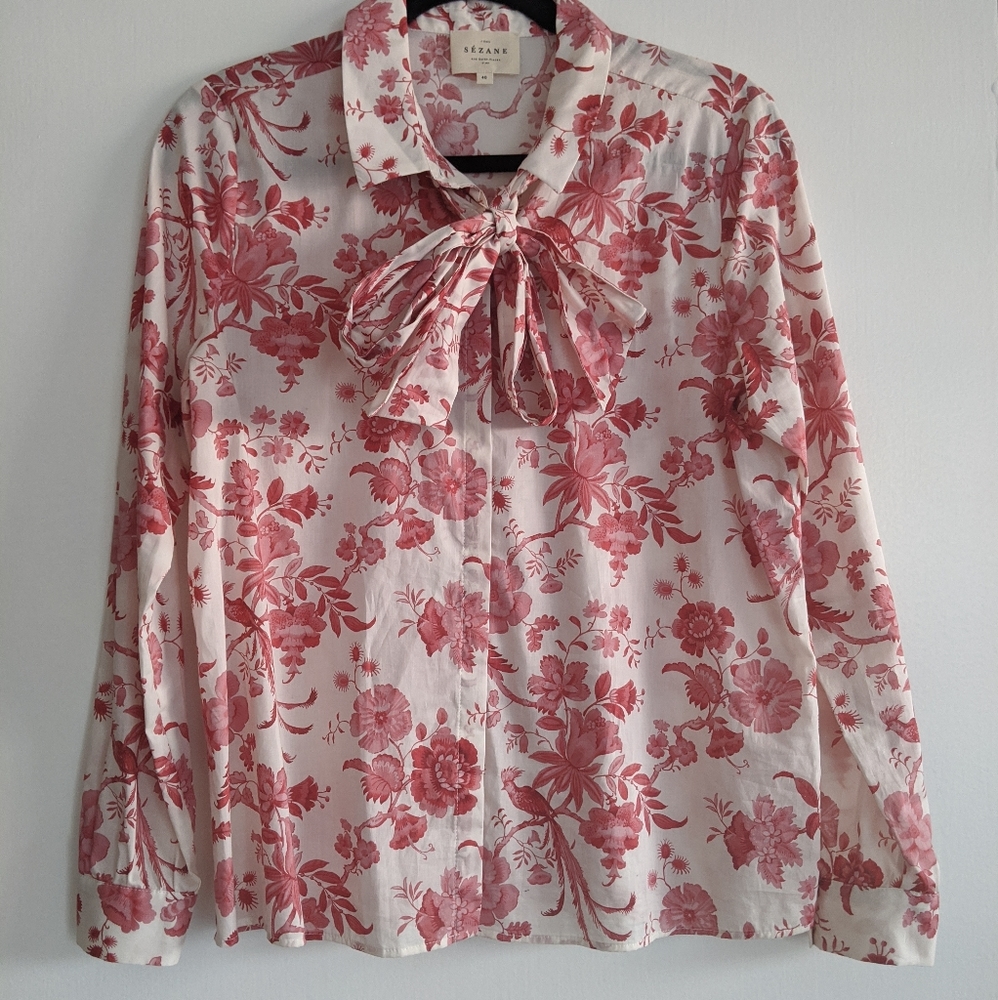 Sezane Lives Cotton Shirt SZ 40